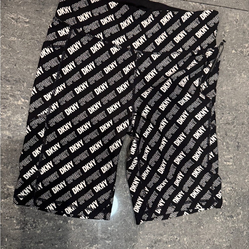 DKNY Monochrome Logo Print Shorts